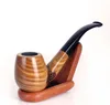 Green Sandalwood solid wood pipe filter cigarette smoking new carved wood, sandalwood curved wire hopper hammer bucket