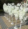Nuovo arrivo Cherry Blossoms Tree Road Leads Wedding Runner Corridoio Colonna Centri commerciali Porta aperta Stand di decorazione