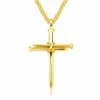 Designer Edelstahl Männer Frauen Religiöse Gold Silber Schwarz Nagel Kreuz Anhänger Halskette Schmuck Box Link