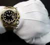 Fabriklieferant Luxus-Herrenarmbanduhren aus 18-karätigem Gold mit schwarzem Zifferblatt und Keramiklünette, Black DIAMOND 116618, Freizeituhr mit automatischem Uhrwerk