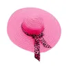 Moda Straw Güneş Şapka Plaj Şapka Derby Floppy Cap Summer Sun Kadınlar Geniş Brim Şapkalar Yeni Lady 5pcs katlayın