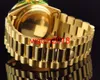 Top-Qualität Luxus-Uhr-Armbanduhr DayD @ te Presidenti @ l 18038 18K Gelbgold Diamant-Uhr-Automatik Herren Uhruhrmanmannuhr