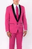 Alta calidad Un botón Novio Esmoquin Padrinos de boda Mantón de solapa Best Man Blazer Trajes de boda para hombre (chaqueta + pantalones + corbata) H: 985