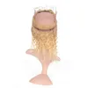 613 Blonde Virgin Brazilian Deep Wave Thance Hair Custles с полными фронталами Golden Blonde 360 Кружевая лобная закрытие 225x4x2 с 7116060