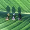 Gorąca Sprzedaż Czarny Srebrny Złoto Róża Kwiat Stadnina Kolczyk Dla Kobiet Unisex Ear Studs Kolczyki Titanium Stalowe Kolczyki Punk Body Piercing Biżuteria