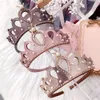 12pcs/lot New Baby Hairpins Glitter Felt Crown Hair Sticks Royal Style Kids Headbands Girls Fashion Wholesale Accessories