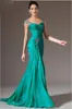 Mermaid formal dress Vneck Floor Length Turquoise Chiffon Cap Sleeve party Dresses Beaded Pleats Discount Prom Gowns dresses even6619947