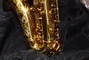 Utsökt handskuren guldpläterad sopran b (b) Saxofon högkvalitativ mässing pärla sax med fall, munstycke, handskar, vass