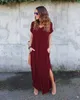 Abiti lunghi larghi da donna Maxi abiti estivi tinta unita lunghezza pavimento Abiti casual Abbigliamento donna