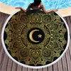 Elephant Bohemian Tassel Tapestry Black 150cm Round Beach Towel Large for Adults Microfiber Toalla Absorbent Blanket Mats281m