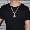 Iced Animal Pctopus hip hop hänge med kubansk kedja guld silver färg bling cubic zircon män halsband smycken för gåva