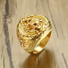 Meaeguet винтажное кольцо с якорем с узором орла для мужчин в стиле хип-хоп, рок, золотого цвета, нержавеющая сталь 316L, ювелирные изделия для вечеринок265s