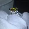 choucong женский Корона кольцо круглый 5ct 5A Циркон Кристалл 925 серебряный юбилей обручальное кольцо кольца для женщин фестиваль ювелирных изделий