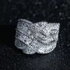 Anello di fidanzamento da uomo con pietre di diamanti pieni Gioielli di alta qualità Moda Crytal Gems Anelli di nozze per le donne3099