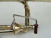 High Quality Tenor Brass Trombone Gold Plated Tapered Trombone Edward 42 B Flat Drawn Tubes Musical Instruments Trombone5591983