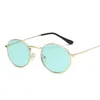 YOOSKE Round Sunglasses Women Brand Designer Sea Color Sun glasses Transparent Matel Frame Clear Cat Eye Glasses Purple Shades1771717