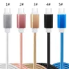 Metallhus Flätad Micro USB-kabel 2A Slitbar höghastighets laddning USB-typ C-kabel med 10000 böj livslängd för Android Smart Phone