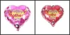 Père et mère amour ballons en forme de coeur bonne fête des mères ballon en aluminium fête des mères ballons globol 2801