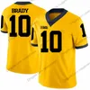 NCAA Michigan Wolverines #10 Tom Brady Jersey Hot Sale #2 Charles Woodson Shea Patterson 2019 New College Football Navy Blue White Yellow