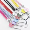 Universal Cell phone Lanyard Weave PU Straps Glitter Flower Strap for iphone x samsung Cell Phone Case Charms Accessories