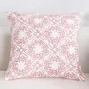 pink decorative throw pillow case embroidered chaise longue cushion cover geometric almofada ethnic floral cojines 45cm