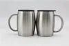 14oz Stainless Steel coffee beer Mugs with lid 14OZ Double Walled Insulated Coffee Beer Tea mug tumbler with handle