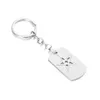 Fashion star pendant keychain rucksack buckle car key ring Simple stainless steel trinket men key chains locksmith llaveros gift