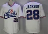 1986 Retro Memphis Movie Chicks Baseball 28 Bo Jackson Jerseys Stitched 16 29 B.Jackson Red White Size S-Xxxl Men