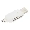 Whole 2 in 1 Cellphone OTG Card Reader Adapter with Micro USB TF SD Card Port Phone Extension Headers268I
