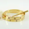 Braccialetto bangle a vite in acciaio inossidabile 316L in oro rosa moda popolare con cacciavite e scatola originale non perdere mai i braccialetti