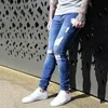 Laamei Mäns Mode Jeans Hole Sommar Spring Lätt Byxor Lång Penna Byxor Slim Solid Färg Pius Storlek Byxor 2018 Ny