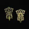16 pièces breloques en alliage de Zinc Antique Bronze plaqué chevalier de la mort moto breloques pour la fabrication de bijoux bricolage pendentifs faits à la main 44*28mm