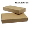 13.3x6.8x1.8 cm 30 Pçs / lote Marrom Kraft Papel Handmade Soap Boxes para Doces Do Bolo de Supermercado Cartão de Embalagem Do Cartão Presentes Do Partido Artes Artesanato Caixas De Armazenamento