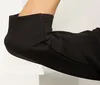2021 Robe noire pour femmes Femme automne élégante robe tricotée élégante et taille M-à 2XL jupe divisée