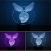 3D aigle diao squelette cadeau LED nuit 7 changement de couleur tactile table lampe de bureau lumière acrylique luminaires chambre à coucher # R45