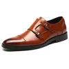 sapatos de alça dupla monge homens sapatos formais sapatos de casamento de couro para homens 2019 marca italiana chaussure clássico homme sapatos masculinos ayakkab