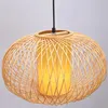 South Asian Bamboo Zucca Zucca Sala da pranzo a soffitto Lampada a sospensione del soffitto Giapponese Ristorante Luci pendenti Country Rustic Appeso Lampade a sospensione