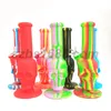 Bong in silicone a forma di teschio Tubo da fumo in silicone Tubo infrangibile Percolatore d'acqua Pipa da fumo Bubbler con ciotola di vetro