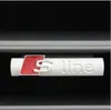Car Stickers 3D S-Line Sline Front Grille Emblem Badge Chrome Plastic ABS Front Grille Sticker Accessories for Audi A1 A3 A4 B6 B8 B5 B7 A5
