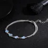 Bohemia Luminous Heart Pendant Anklets For Women Pretty Bracelet on the Leg Lover Anklet Fashion Female Foot Jewelry Party Gift Beach Anklet