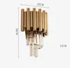 럭셔리 골드 벽 램프 현대 크리스탈 sconce AC110V 240V Kristall-Wandleuchte 거실 침실 LED 조명 LLFA