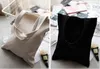 Black/White Blank pattern Canvas Shopping Bags Eco Reusable Foldable Shoulder Bag Handbag Tote Cotton Tote Bag SN871