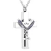 Memorial Bijoux en acier inoxydable Cross pour frère Memorial Cremation Cendres Cendentres Urn Collier Collier Garde d'Urn Bijoux