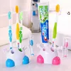 Ceative Toothbrush Rack Holder with Sand Timer 3 Minutes Hourglass Clock Countdown Timer Bathroom Tool For Kids Gift 1 PC