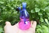 Kolorowe Mini Rig Oil Bong Gruby Glass Glass Bubbler Dab Rigs 10mm Kobiet Mała Wodny Dymienie Rura Z Silikonowym Wąż Usta Wskazówka