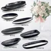 Imitation Porcelain Dinnerware Cafeteria Tapas Dish Dessert Barbecue Plate A5 Melamine Dish Black Frost Tableware Dinner Plate