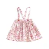 2018 Baby Girl Odzież Floral Print Paski Backless Dress Dress Lato Bez Rękawów Ogólne stroje Odzież dziecięca Sukienka Maluch All-Dopash Sukienka