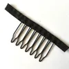 Wig Comb With Durable Polyster Cloth 7 Teeth Wig Accessories Hair Extension Attach Combs 10-100Pcs Wholesale Black Lace Wig Clips Tools