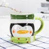 380ml 3D Kerstmis keramische mokken Santa Claus Sneeuwman Penguin Eland Shape koffiemelk Mokken Grappige Mok Leuke Cartoon koffie theekop