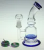 glass water pipe honeycomb perc glass concentrated oil rigs with wax oil container and dabber nail